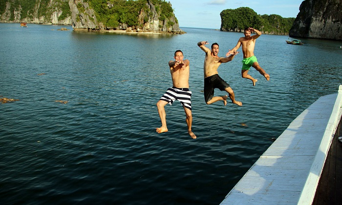 Swimming Halong Bay